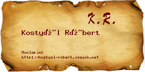 Kostyál Róbert névjegykártya